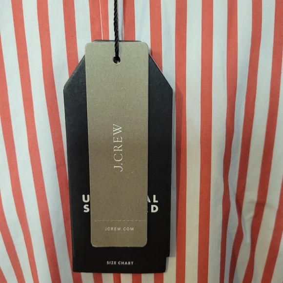 J. Crew universal standard poplin tie sleeve v-neck top red and white size small - Picture 6 of 7